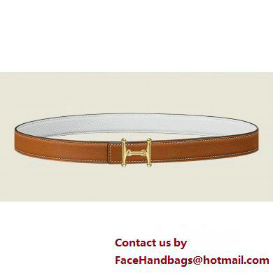 Hermes Mors H belt buckle  &  Reversible leather strap 24 mm 13 2023